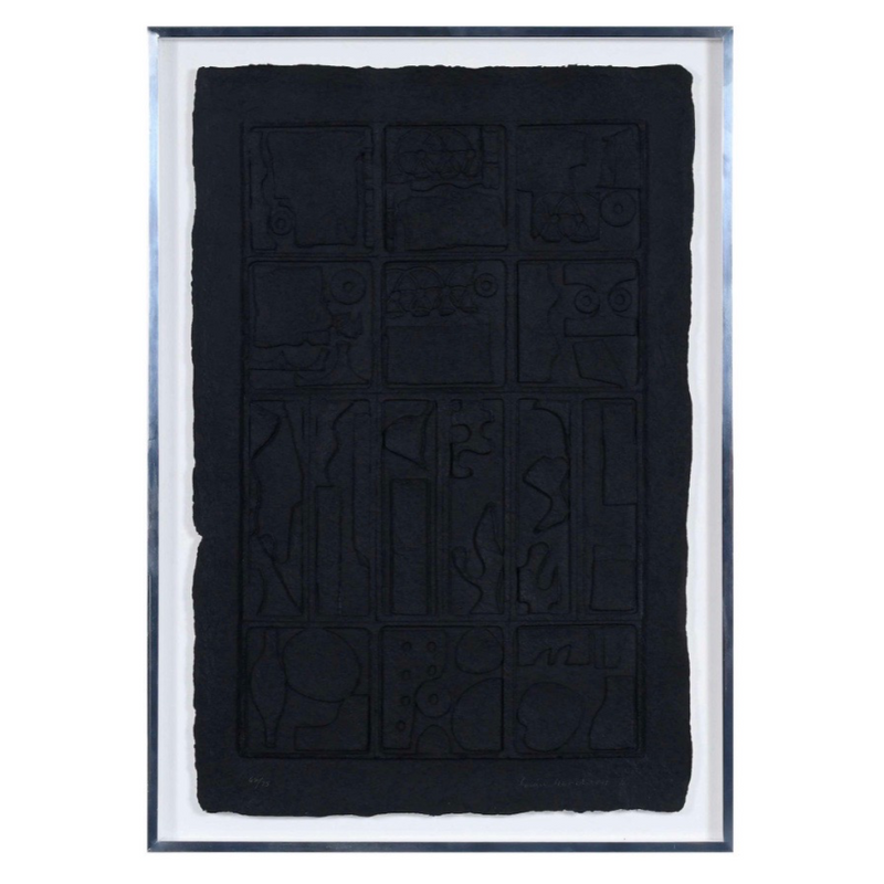 LOUISE NEVELSON "MOON GARDEN" CAST PAPER RELIEF, 1976