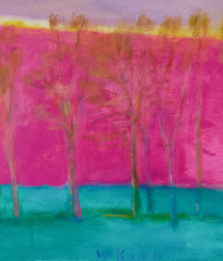 WOLF KAHN "SLOW ARCS IN A LANDSCAPE" OIL ON CANVAS, 1997