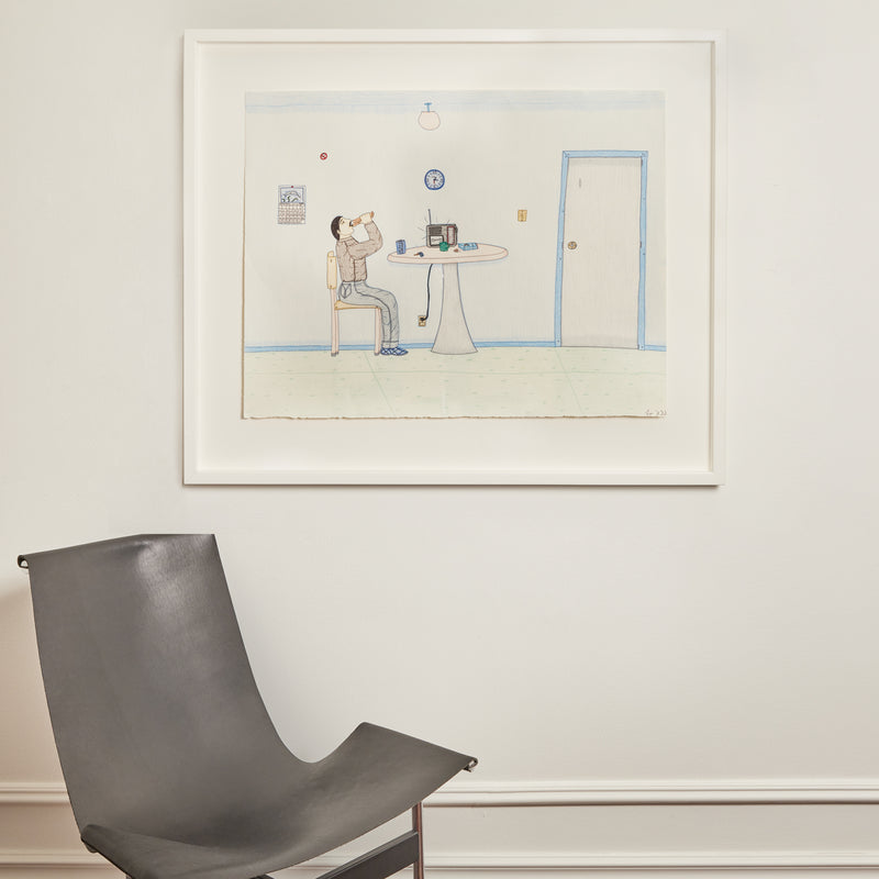 ANNIE POOTOOGOOK "BLUE ROOM" DRAWING, 2003