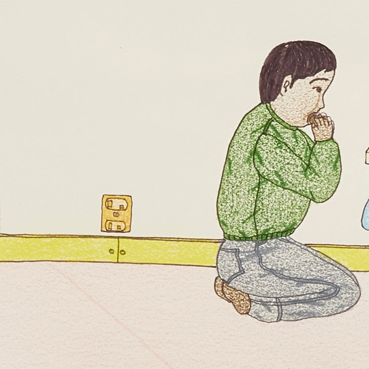 Annie Pootoogook "Dinner at the Table" 2006