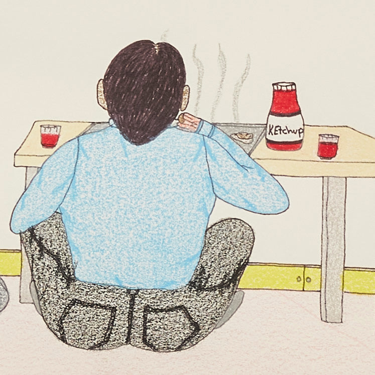 Annie Pootoogook "Dinner at the Table" 2006