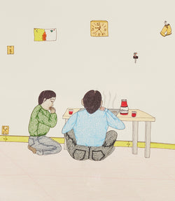 Annie Pootoogook "Dinner at the Table" 2006