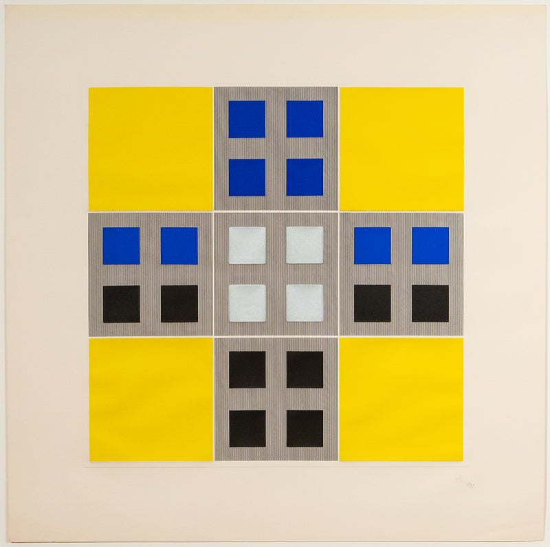 Jesus Rafael Soto, Composition 1, Yellow Squares, Silkscreen, 1973, Caviar20